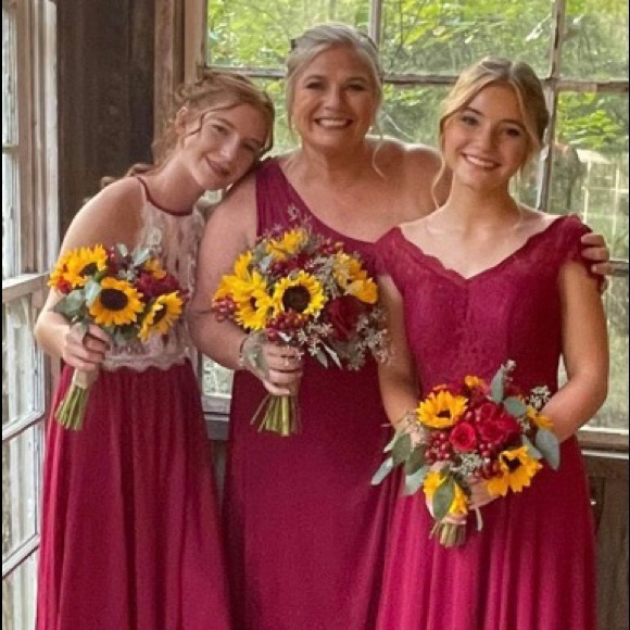 COPY - Azazie size 18/18W Brooke Style burgundy dress. - Picture 7 of 8